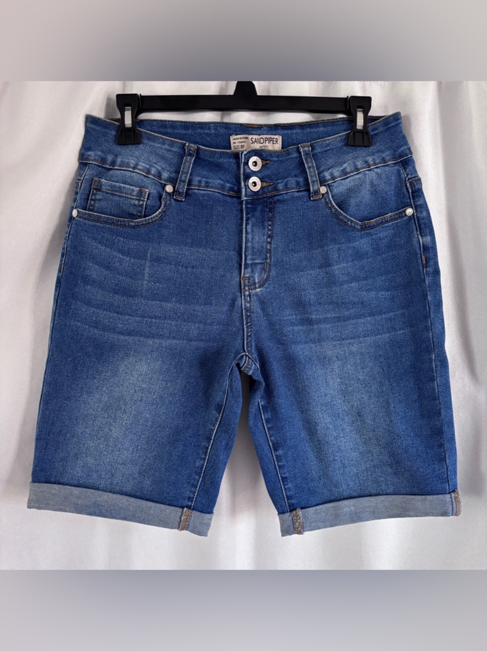 SANDPIPER Blue Denim Bermuda Shorts ~ Size 8P